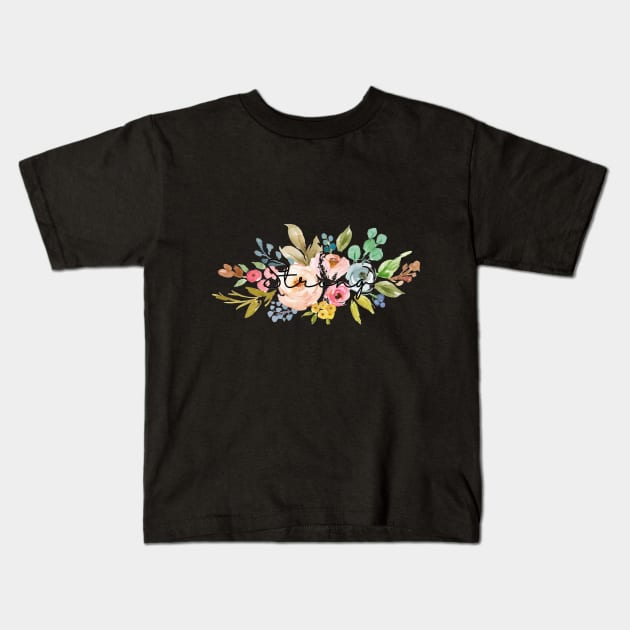 Strong Bouquet Kids T-Shirt by Designs by Katie Leigh